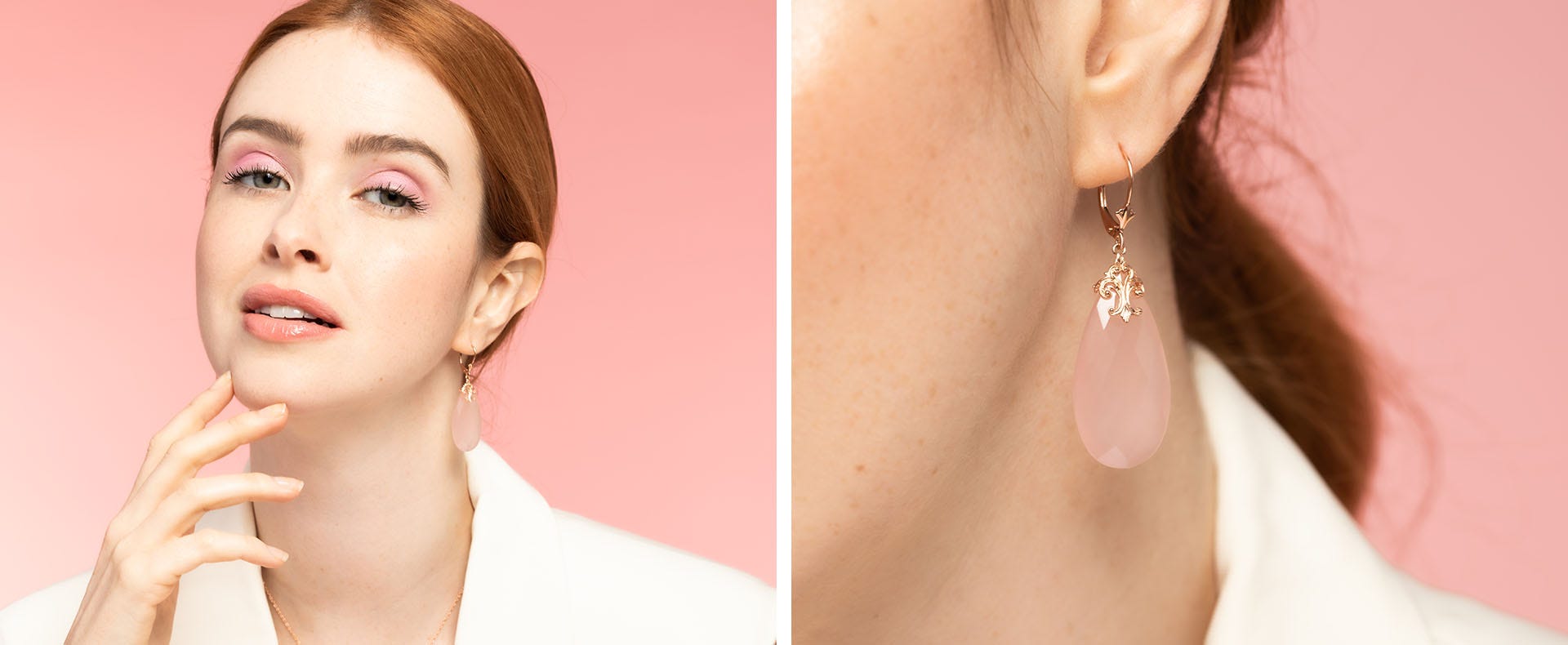 Sale: Roségold Ohrringe