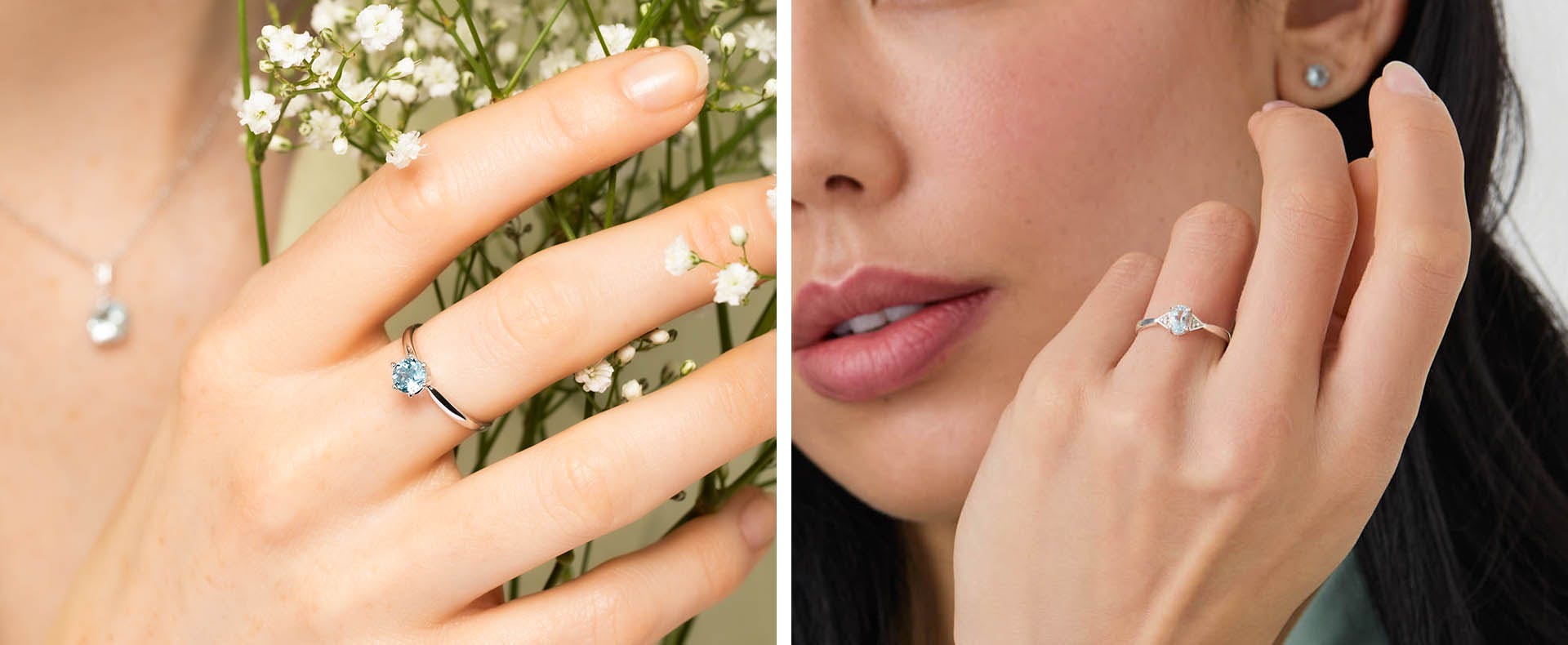Kollektion zum Muttertag: Aquamarin Ringe